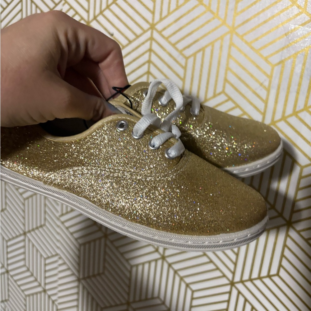 Glitter canvas  shoes size 7